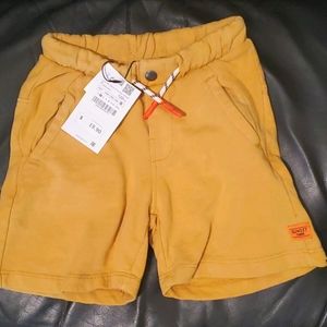 Zara mustard stretch shorts